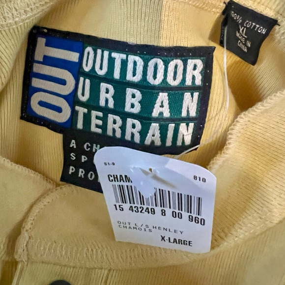 NWT Vintage Outdoor Urban Terrain 100%’Cotton Henley Long Sleeve Shirt Men’s XL - Picture 3 of 3
